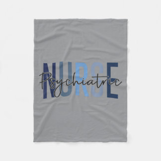 Funny Psychiatric Nurse Mental Health Nurse Psych Fleece Blanket