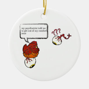 Funny Psychiatrist Gifts Ceramic Ornament