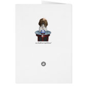 Funny Psychic Kitty Thinking About You Cards (Back)