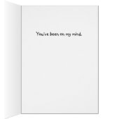 Funny Psychic Kitty Thinking About You Cards (Inside (Right))