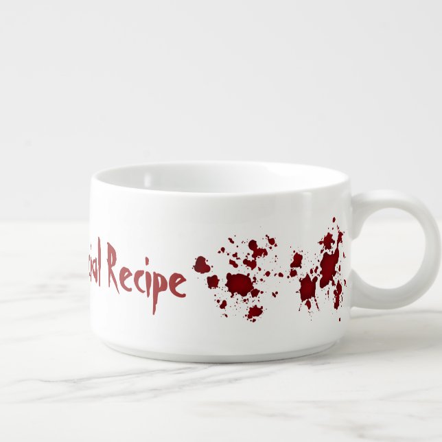 Funny psycho blood stains Halloween Bowl (Left)
