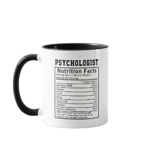Funny Psychologist Nutrition Facts Healthcare Gift Mug