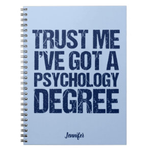 Funny Psychology Graduation Custom Psychologist Notebook