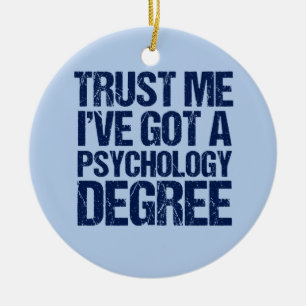 Funny Psychology Graduation Gift Christmas Ceramic Ornament