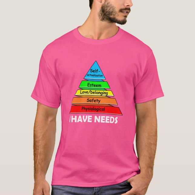 Funny Psychology Hierarchy Of Needs Major Psychoth T-Shirt (Front)
