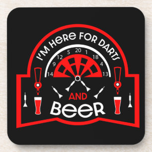 Funny Pub Beer And Darts Game Gifts Beverage Coaster