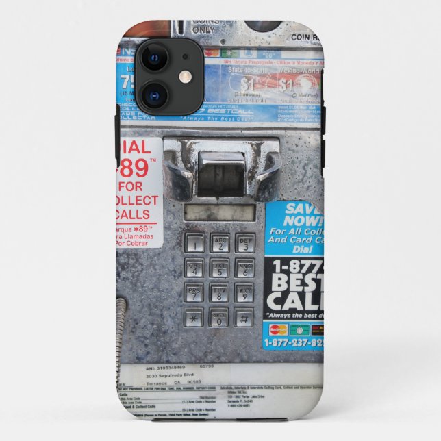 Funny Public Pay Phone Booth Case-Mate iPhone Case (Back)