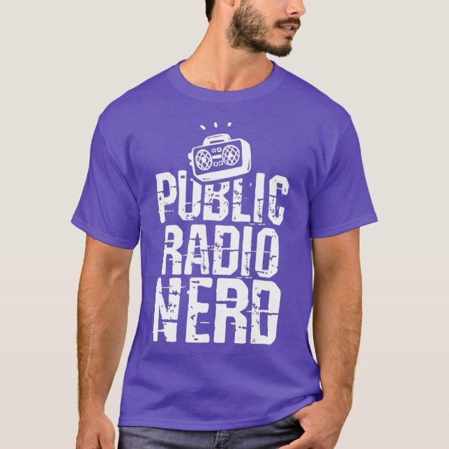 Funny Public Radio Ham Radio Nerd Radio Lovers T-Shirt (Front)