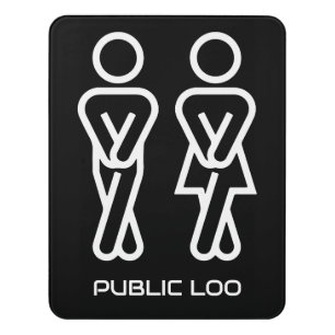 Funny Public Toilet Door Sign