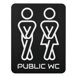 Funny Public Toilet Door Sign
