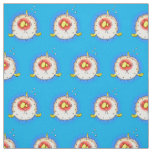 Funny puffer fish porcupine fish cartoon fabric