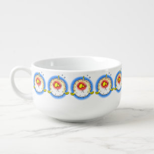 Funny puffer fish porcupine fish cartoon soup mug