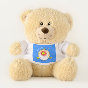 Funny puffer fish porcupine fish cartoon teddy bear