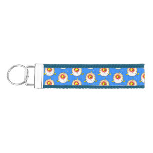 Funny puffer fish porcupine fish cartoon wrist keychain