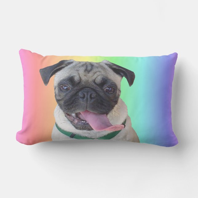 Funny Pug American MoJo Lumbar Pillows (Front)