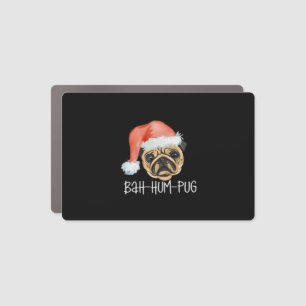 Funny Pug Christmas Dog Mom Dad Pajamas Oversized Car Magnet