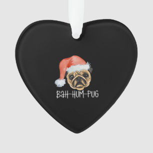 Funny Pug Christmas Dog Mom Dad Pajamas Oversized Ornament