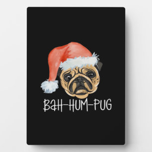 Funny Pug Christmas Dog Mom Dad Pajamas Oversized Plaque