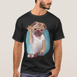 Funny Pug Cooking Meme Pug in the Kitchen Pug Salt T-Shirt