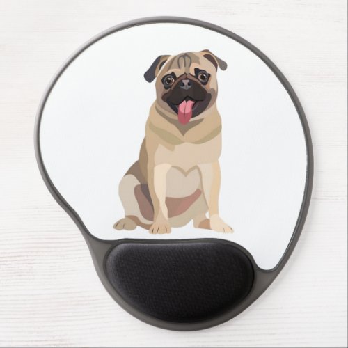 Funny Pug Dog Pet Lover  Gift For Lover Gel Mouse Pad