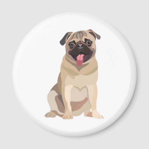 Funny Pug Dog Pet Lover  Gift For Lover Magnet