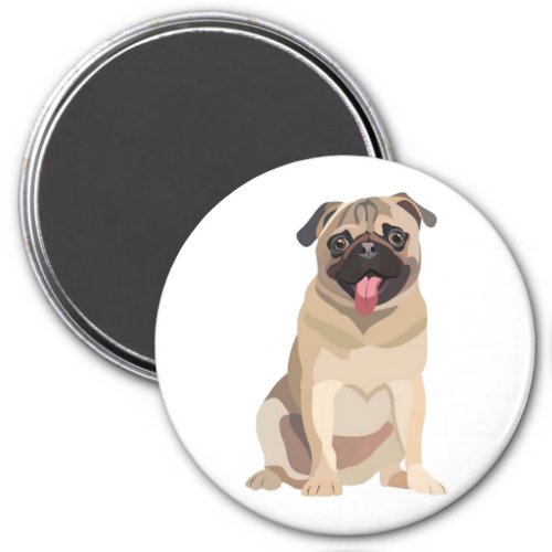 Funny Pug Dog Pet Lover  Gift For Lover Magnet