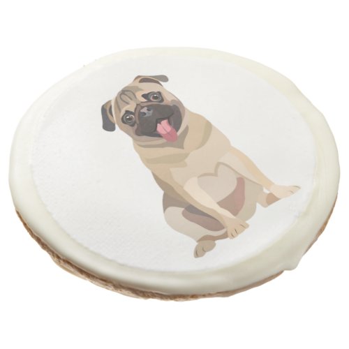 Funny Pug Dog Pet Lover  Gift For Lover Sugar Cookie