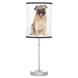 Funny Pug Dog Pet Lover   Gift For Lover Table Lamp