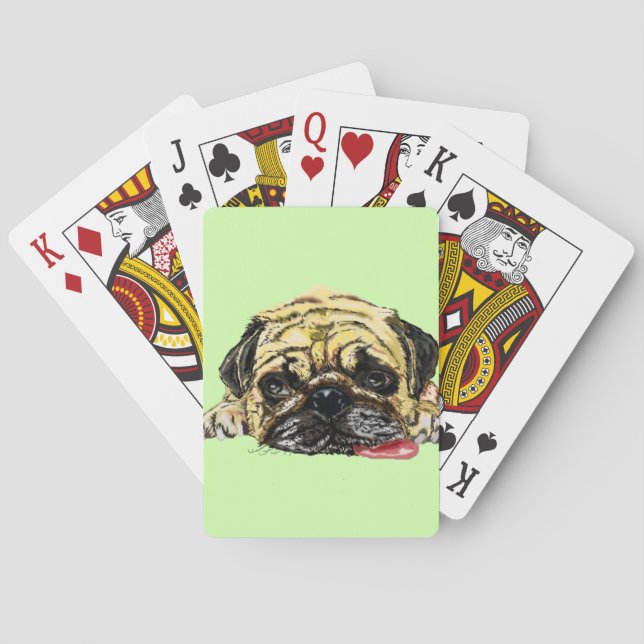 Funny Pug Dog Playing Cards (Back)