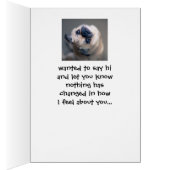 Funny Pug Dog Social Distancing Hello Hi Cards (Inside (Right))