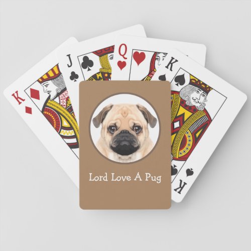 Funny Pug Dog Theme Deck Of Playing Cards