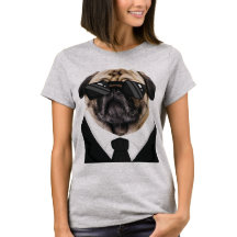 Funny Pug Dogs in Black