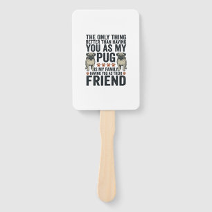 Funny Pug Family Friend Vintage Engraving Shirt De Hand Fan