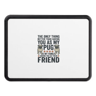 Funny Pug Family Friend Vintage Engraving Shirt De Hitch Cover
