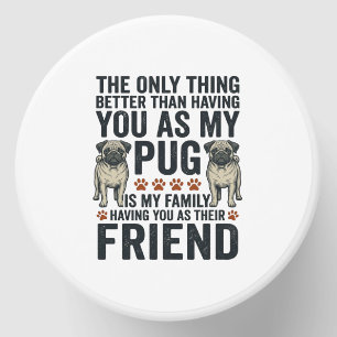 Funny Pug Family Friend Vintage Engraving Shirt De Mini Candle Favors
