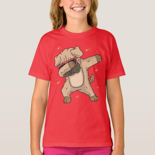 Funny Pug Gift Dabbing Puppy Dancing Dog Lover T_Shirt