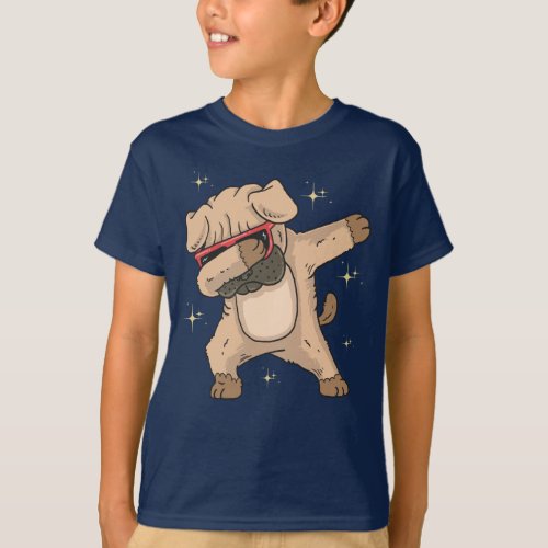 Funny Pug Gift Dabbing Puppy Dancing Dog Lover T_Shirt