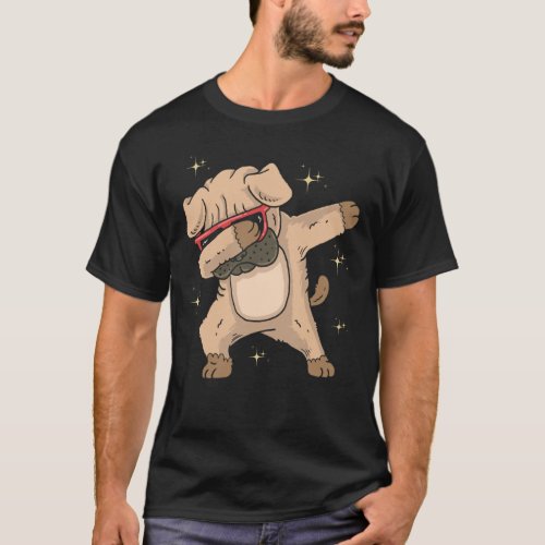 Funny Pug Gift Dabbing Puppy Dancing Dog Lover T_Shirt