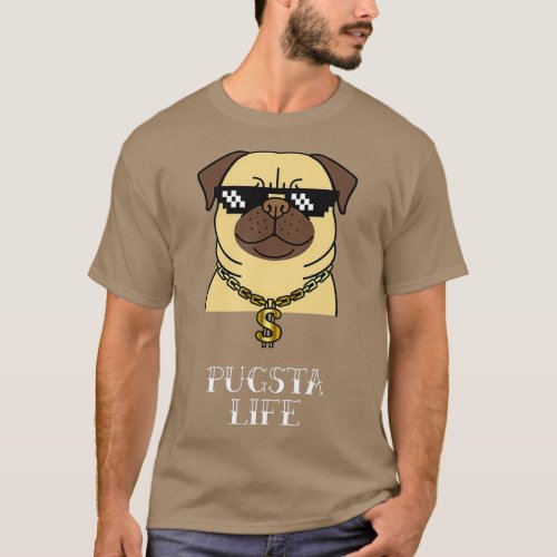 Funny Pug Gifts Cool Pugsta Life  Birthday Kids T_Shirt