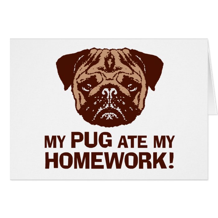 Funny Pug Greeting Cards