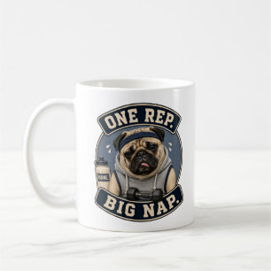 Funny Pug Gym Mug One Rep Big Nap Dog Workout Hu