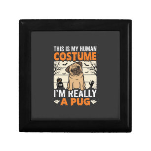 Funny Pug Halloween Human Costume Design Gift Box