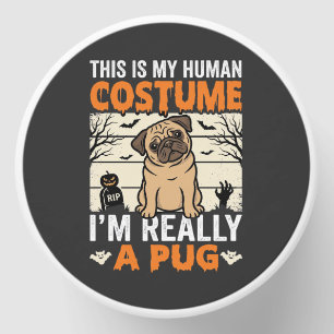 Funny Pug Halloween Human Costume Design Mini Candle Favors