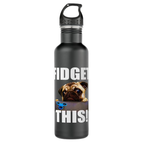 Funny Pug Lover 2Canine Dog Pet Owner Fidget Spinn Stainless Steel Water Bottle
