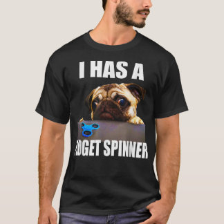 Funny Pug Lover Canine Dog Pet Owner Fidget Spinn T-Shirt