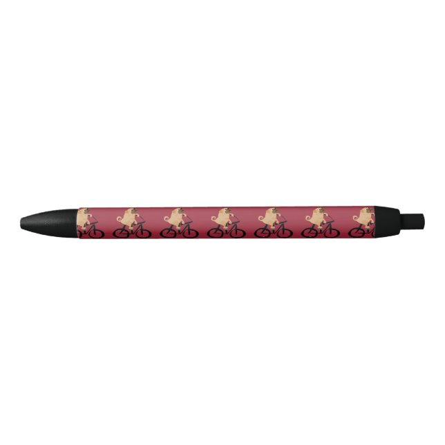 Funny Pug Puppy Dog Riding Bicycle Pen (Front)