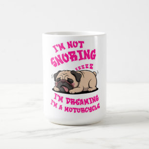 Funny Pug Snoring Motorcycle Biker Dog Lover Gift Color Morph Mug