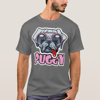 Funny Puggy Pug Owner Sunglasses Pug Lovers gift  T-Shirt