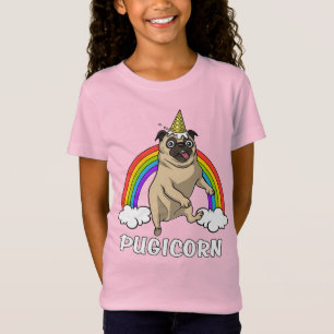 Funny Pugicorn Pug Dog Unicorn Cute Pet T-Shirt