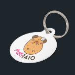 Funny Pugtato Pet ID Tag<br><div class="desc">Do you love pug dogs? Do you like potatoes? What do you get when you combine a pug and a potato? Our adorable, silly and fun pugtato! Omg! Lol!</div>